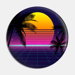 synthwave sunset classic Pin