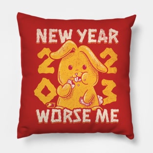 Funny Chinese New Year 2023 - New Year Worse Me Rabbit Pillow