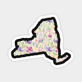 New York Silhouette Florals Magnet