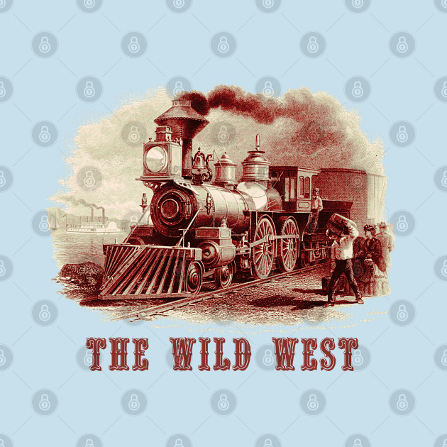 Disover Wild West Vintage Steam Train Locomotive - Steam Train - T-Shirt