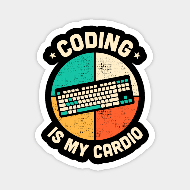 Coding Is My Cardio Fitness Gym Workout Mens Womens Magnet by TMSTORE