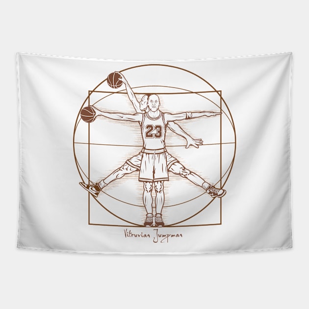 Vitruvian Jumpman ( NO TEXT) Tapestry by Samiel