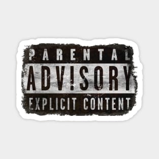 PARENTAL ADVISORY EXPLICIT CONTENT RETRO VINTAGE GRUNGE DISTRESSED Magnet