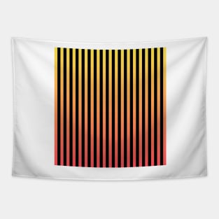 Alternating Black and Peach Ombre Vertical Stripes Tapestry