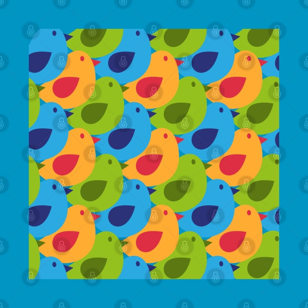 Coloured birds pattern by Rubi16