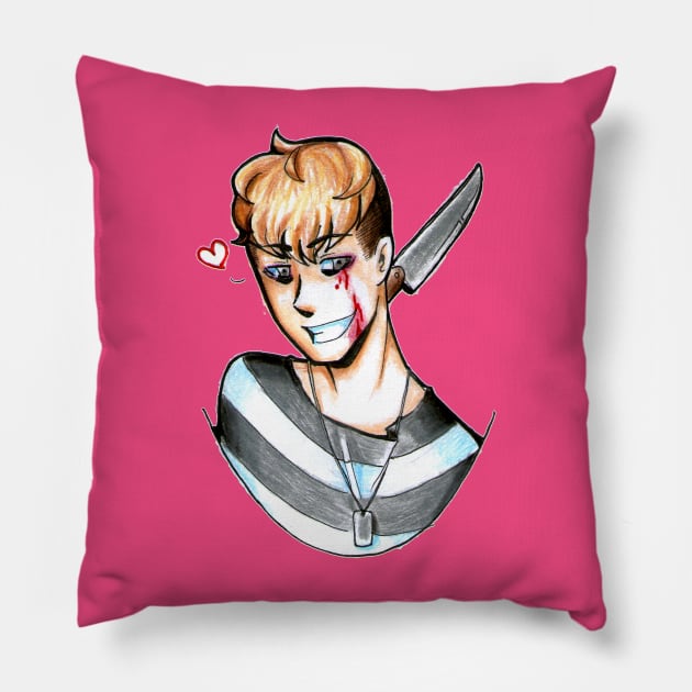 Sangwoo smiles for you Pillow by shikicraig