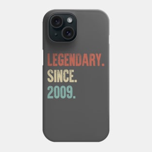 Retro Vintage 10th Birthday Legendary Since 2009 Phone Case