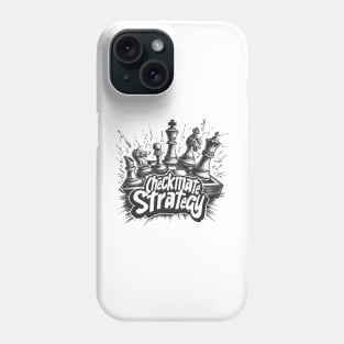 Checkmate Strategy Dynamic Chess Board Illustration Phone Case