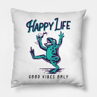 happy life frog Pillow