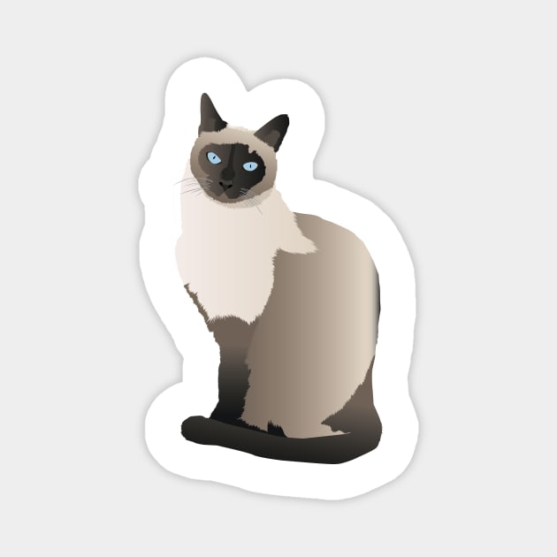 Graceful Siamese Cat Magnet by NorseTech