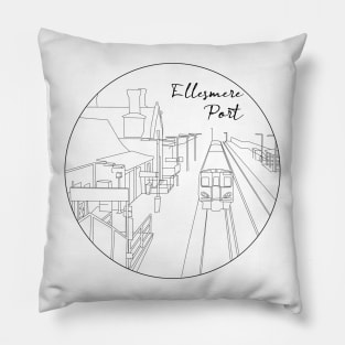 Ellesmere Port Train Station Round Pillow