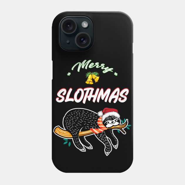 Merry Slothmas Phone Case by MZeeDesigns