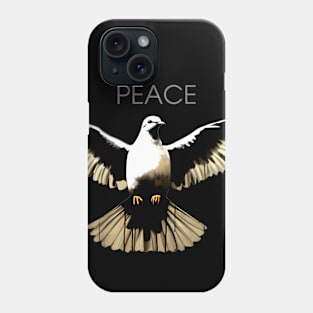 Peace Against Hate: Call for a Peaceful Resolution on a dark (Knocked Out) background Phone Case