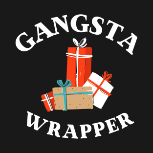 Gangsta Wrapper, Funny Christmas holiday pun T-Shirt