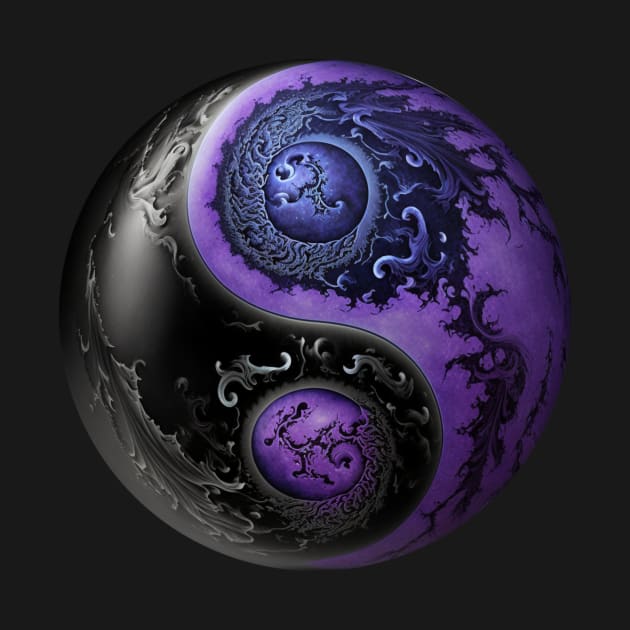 Yin Yang - Black & Purple by BeachBumPics