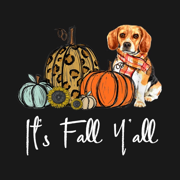 It's Fall Y'all Pumpkin Beagle by Ortizhw