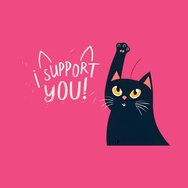 Black cat . I support you by Ratchyshop