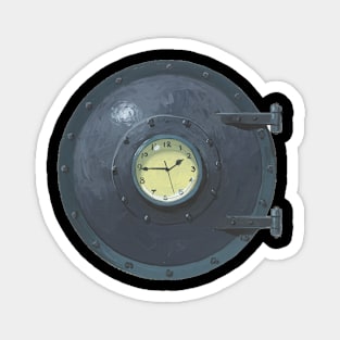 Train clock Magnet