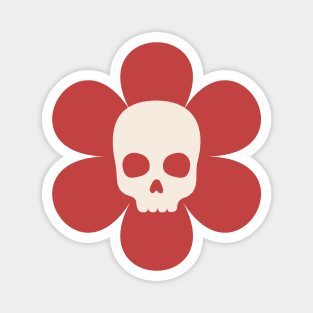 A flower with a skull. Magnet