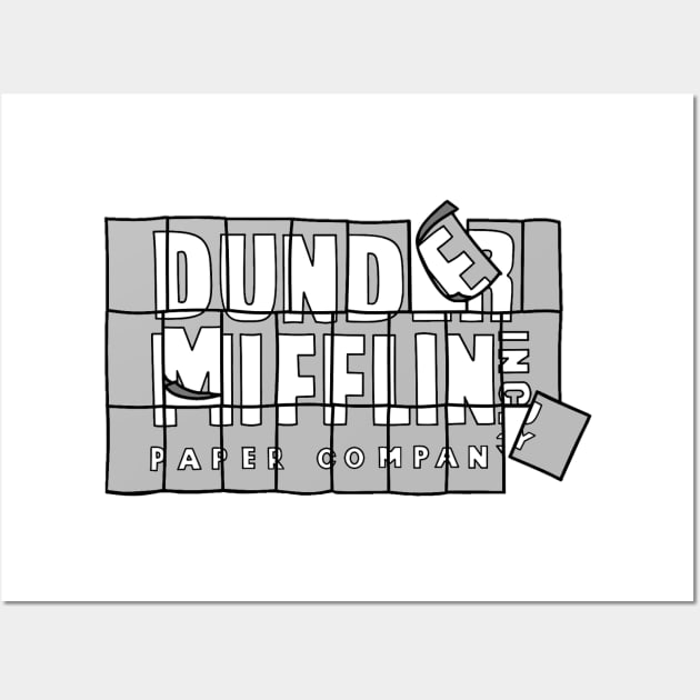 The Office - Dunder Mifflin Paper Company Logo - Black | Metal Print