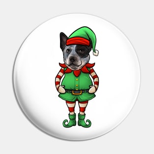 Australian Cattle Dog Christmas Elf Pin