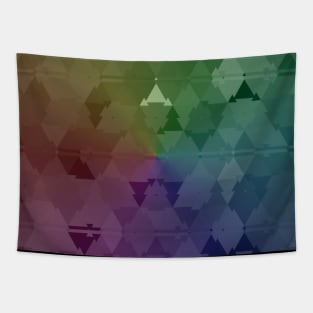 Rainbow Camo Mosaic Tiles Tapestry