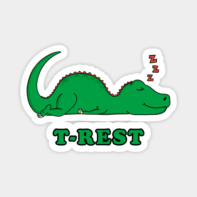 Dinosaur t-rest Magnet by coffeeman