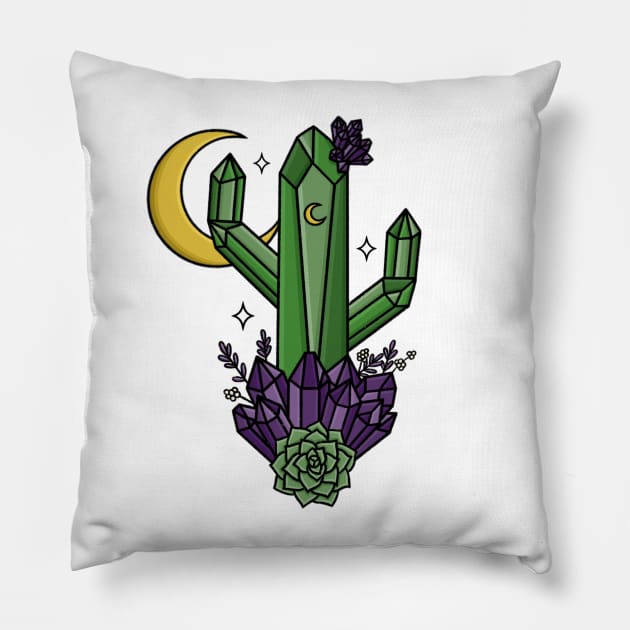 Crystal Cactus Pillow by moonstruck crystals