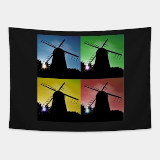 Windmill Silhouettes Tapestry