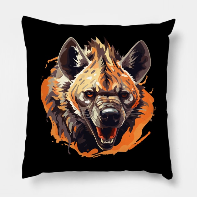 hyena Pillow by piratesnow