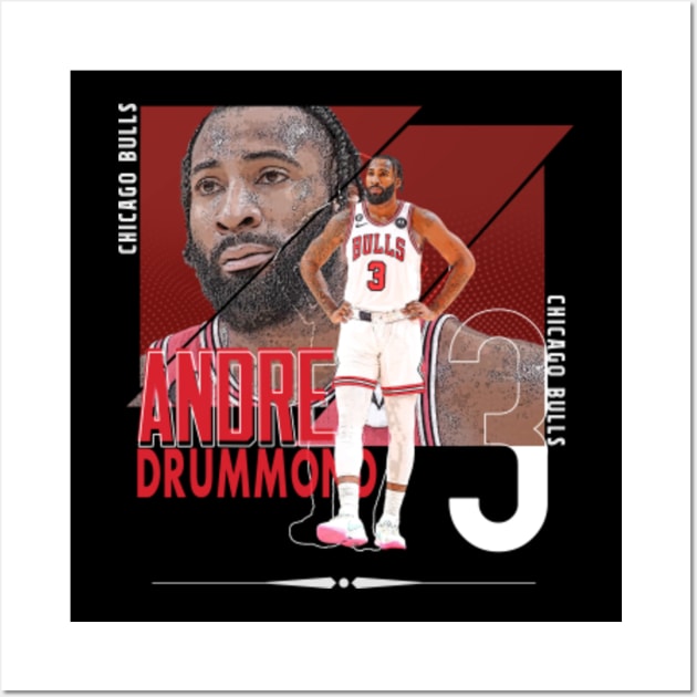 Andre Drummond Basketball Paper Poster Trail Bulls 4 - Andre Drummond -  Posters and Art Prints