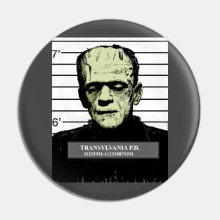 Frankenstein Mug Shot Pin