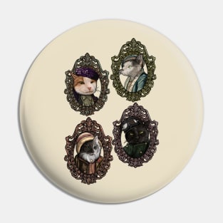 Cat Cameo Arrangement: Cats of Society Pin