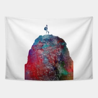 mountaineer climbing sport art #mountaineer #climbing #sport Tapestry