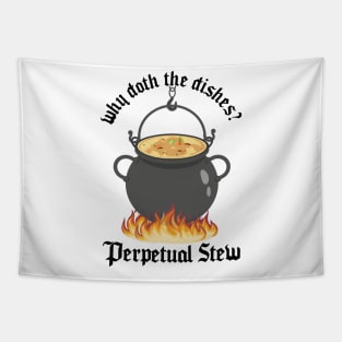 Perpetual Stew Broth cauldron Medieval History Studies Tapestry