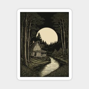 Spooky Cottage Magnet