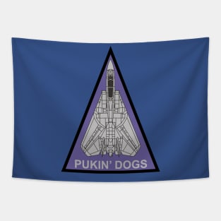 F14 Tomcat - VF143 Pukin' Dogs Tapestry