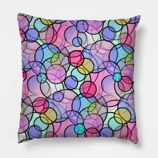 PASTEL Circles Abstract Art Pillow