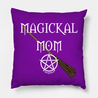 Magickal Mom Pentacle Broomstick Cheeky Witch® Pillow