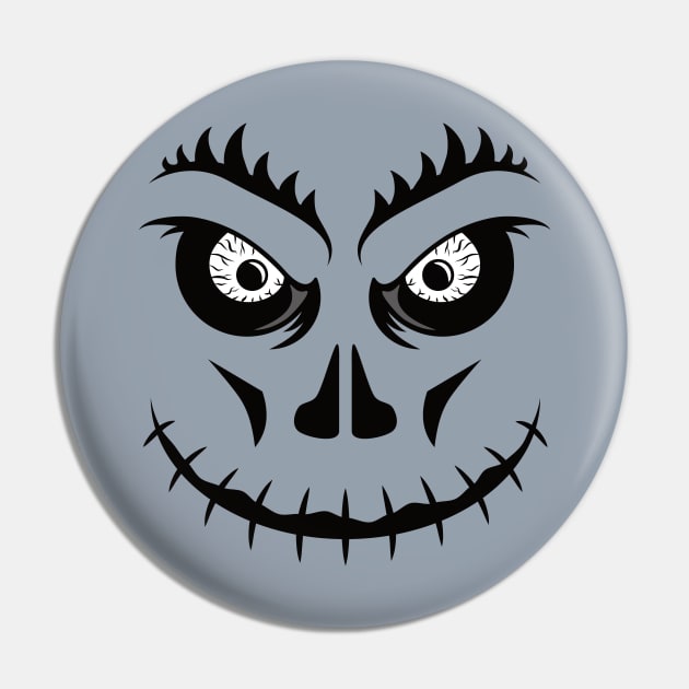 Scary Skull Face Pin by dkdesigns27