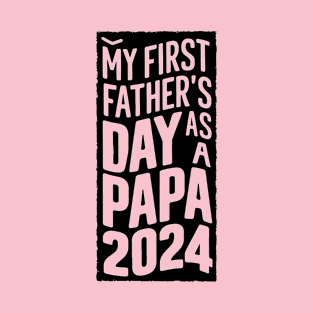 First Time papa Est 2024 Fathers Day T-Shirt