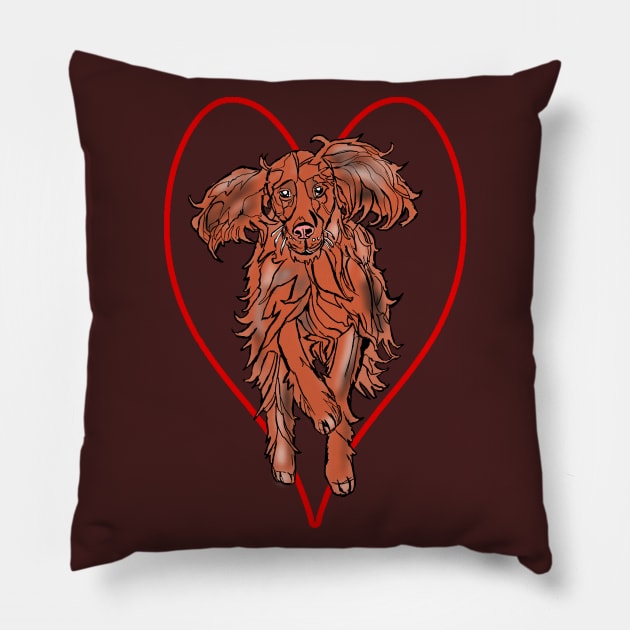 Irish Red Setter Pillow by Gearysworld 