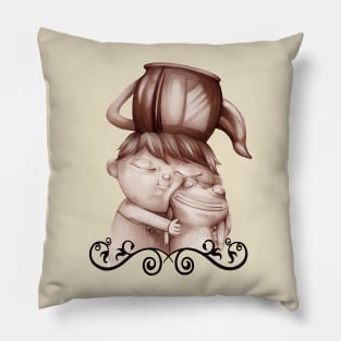 Just A Boy And His Frog ... Over The Garden Wall Pillow