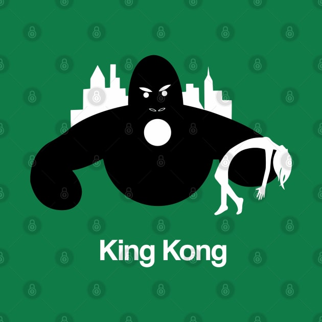 King Kong Movie Minimal Fan Art 1933 by Rozbud