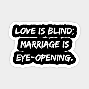 Love is Blind Marriage Is Eye-Opening Magnet