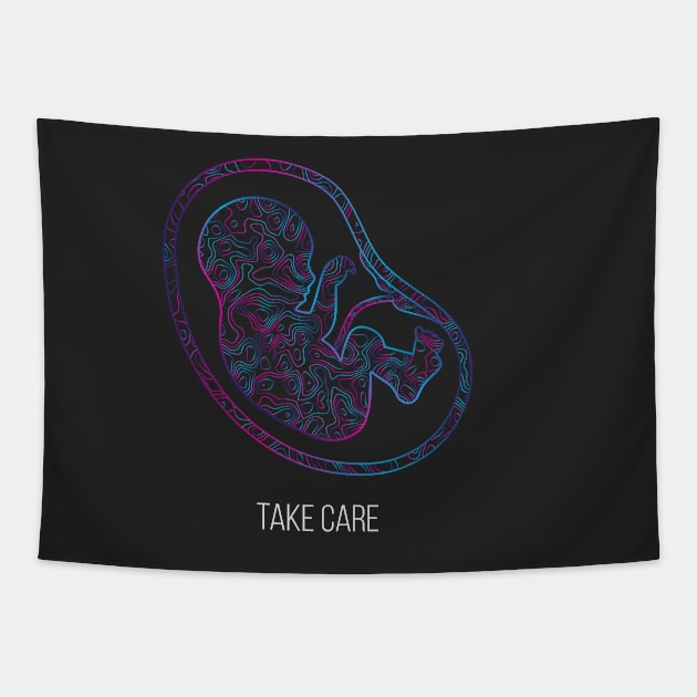 Take Care Tapestry by R4Design