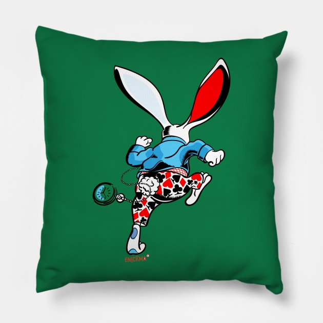 Running rabbit Pillow by Enickma