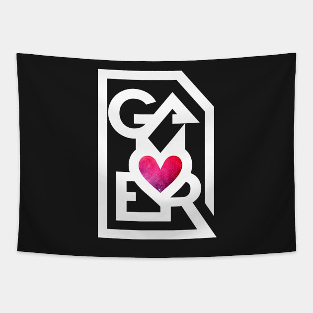 Gamer Love Light Tapestry by Silurostudio