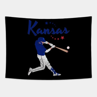 Kansas USA Baseball Tapestry