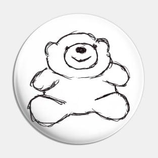 Sitting Smiley Bear Pin